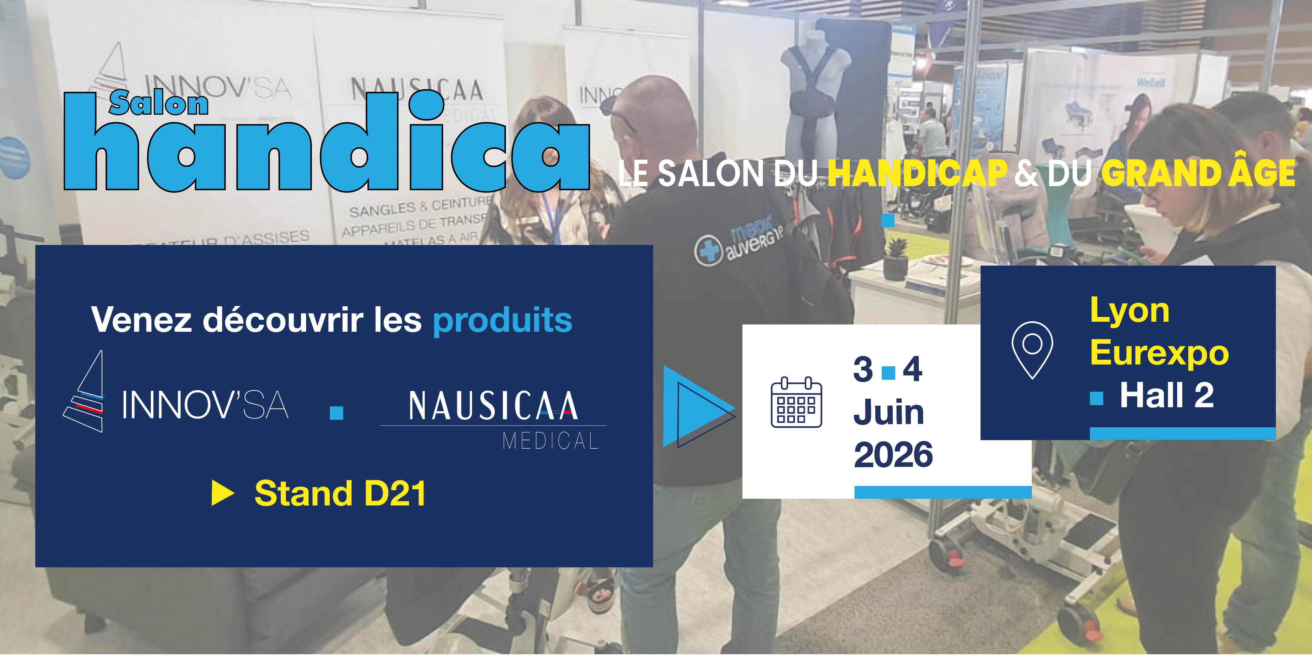 Retrouvez notre équipe au salon Handica Lyon 2026 – Stand 21
